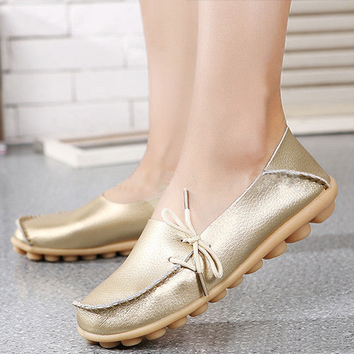 2017 New PU Leather Women Flats Moccasins Loafers Ladies Shoes Wild