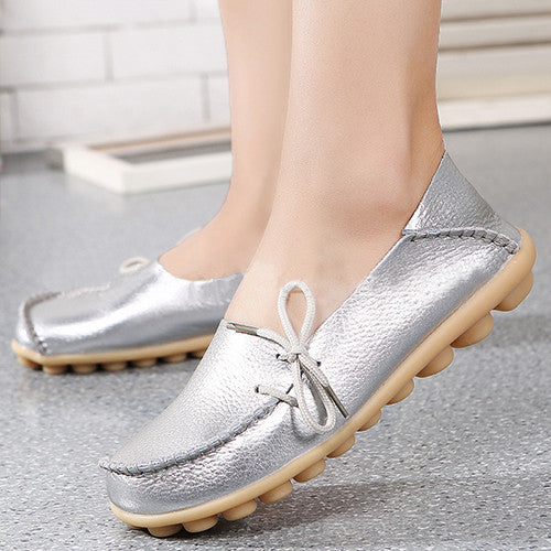 2017 New PU Leather Women Flats Moccasins Loafers Ladies Shoes Wild