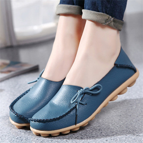 2017 New PU Leather Women Flats Moccasins Loafers Ladies Shoes Wild