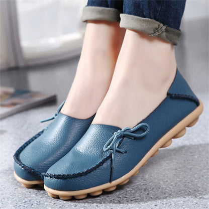 2017 New PU Leather Women Flats Moccasins Loafers Ladies Shoes Wild