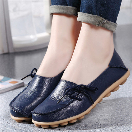 2017 New PU Leather Women Flats Moccasins Loafers Ladies Shoes Wild