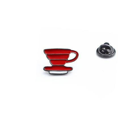 PF US Style Coffee Brooches Badges Enamel Pins Accessories Women's brooch Clothing Costume - Shopy Max