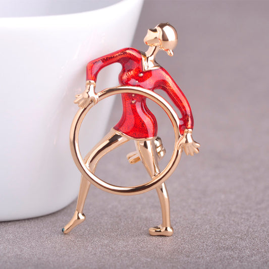 Enamel Esmalte Figure Brooches for Women Beauty with Aros Broches Enamel Pins Dresses Madrry Brand Boutonniere Christmas Gifts
