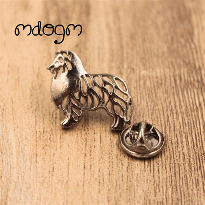Mdogm 2017 Cute Shetland Sheepdog Dog Animal Brooches And Pins  Suit Metal