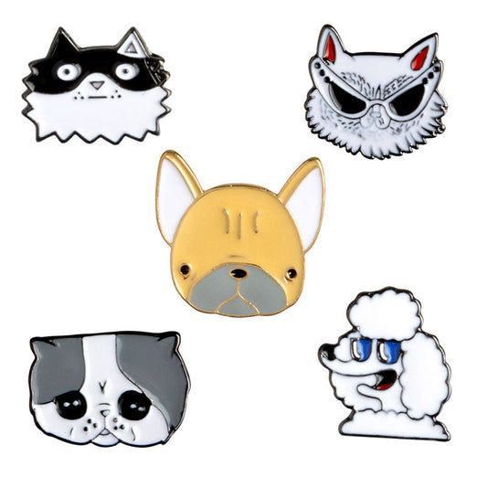 Cartoon Cute Dogs Metal, Enamel Pin Animal Sign Jewelry Present Dog Gift Wholesale Jewelry Sale - Shopy Max