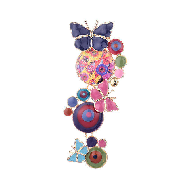 New Fashion Trendy Brooch Pins Chic Charming Cute Butterfly Enamel Pins Brooches - Shopy Max