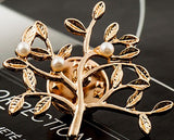 2017Fashion enamel pins Vintage Elegant Branch Brooches Pins Scarf Clip Antique