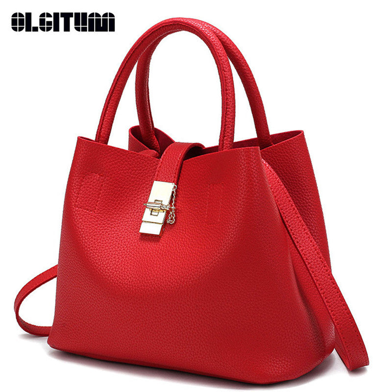 OLGITUM New Fashion 2017 Candy Women Bags High Quality Messenger Ladies Handbag PU - Shopy Max