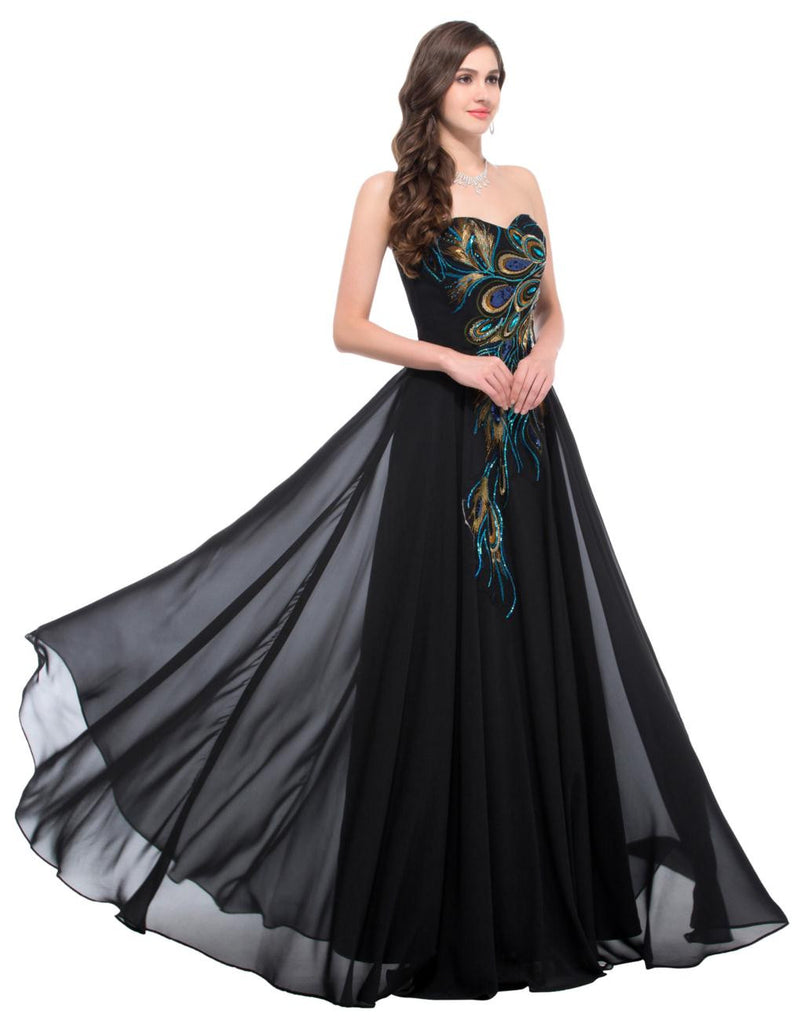 Evening Dresses Long 2016 For Wedding Occasion Dresses Plus Size Grace Karin Peacock - Shopy Max