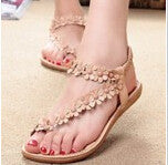Bohemia sandals for women summer shoes women flip beaded flower