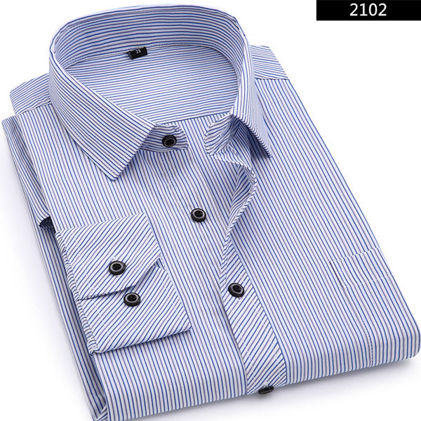 Plus Large Size 8XL 7XL 6XL 5XL 4XL Mens Business Casual Long Sleeved Shirt