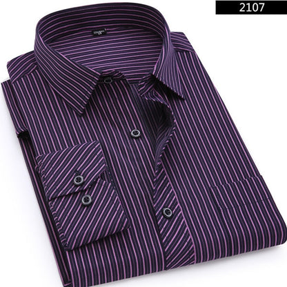 Plus Large Size 8XL 7XL 6XL 5XL 4XL Mens Business Casual Long Sleeved Shirt