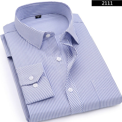 Plus Large Size 8XL 7XL 6XL 5XL 4XL Mens Business Casual Long Sleeved Shirt