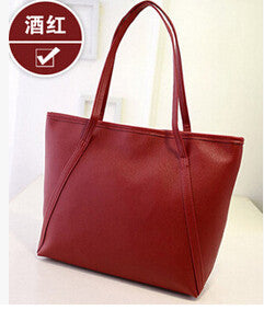 Fashion new handbags High quality PU leather Women bag Candy color sweet girl shoulder bag - Shopy Max