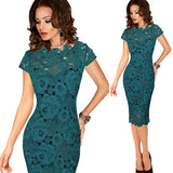 Vfemage Womens Elegant Sexy Crochet Hollow Out Pinup Party Evening Special Occasion