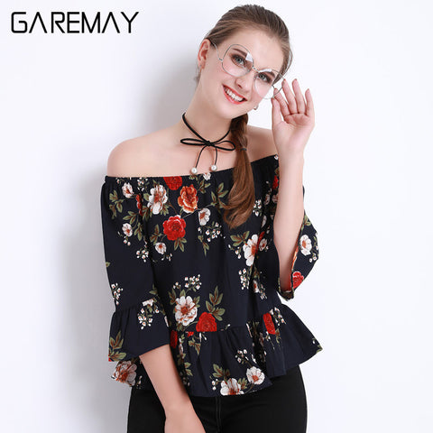 Women's Summer Blouses Off shoulder Tops Female White Chiffon Body Femme Ruffle Blouse And Shirts