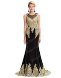 Mermaid Evening Dress 2016 Grace Karin Elegant Long Evening Dresses Black - Shopy Max