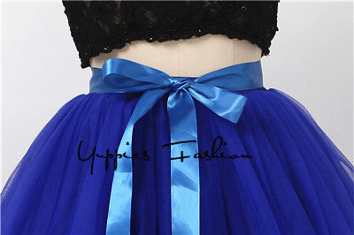 Quality 5 Layers 65cm Summer Midi Tulle Skirt Fashion Pleated TUTU Skirts Womens - Shopy Max