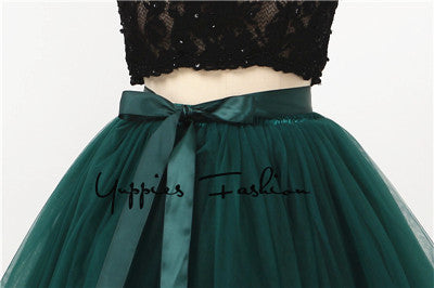 Quality 5 Layers 65cm Summer Midi Tulle Skirt Fashion Pleated TUTU Skirts Womens - Shopy Max