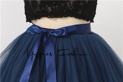 Quality 5 Layers 65cm Summer Midi Tulle Skirt Fashion Pleated TUTU Skirts Womens - Shopy Max