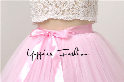 Quality 5 Layers 65cm Summer Midi Tulle Skirt Fashion Pleated TUTU Skirts Womens - Shopy Max
