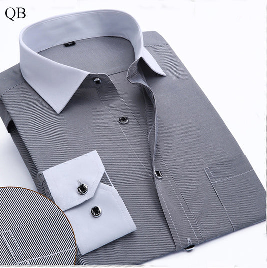 Striped Shirt Men Slim Fit Men Business Shirt Long Sleeve Brand High Quality Imported Clothing Men Camisa Masculina
