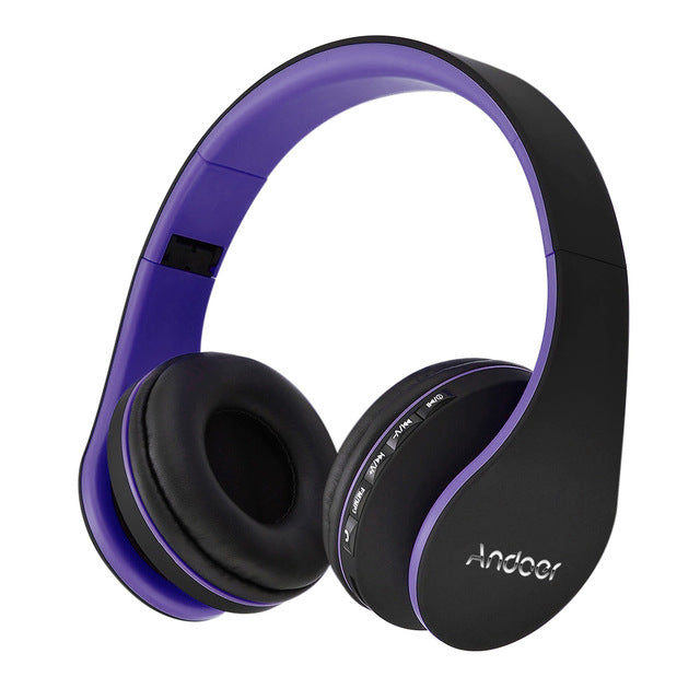Andoer Digital 4 in 1 Multifunctional LH-811 Stereo Bluetooth 4.1+EDR Headphones Wireless Headset Music