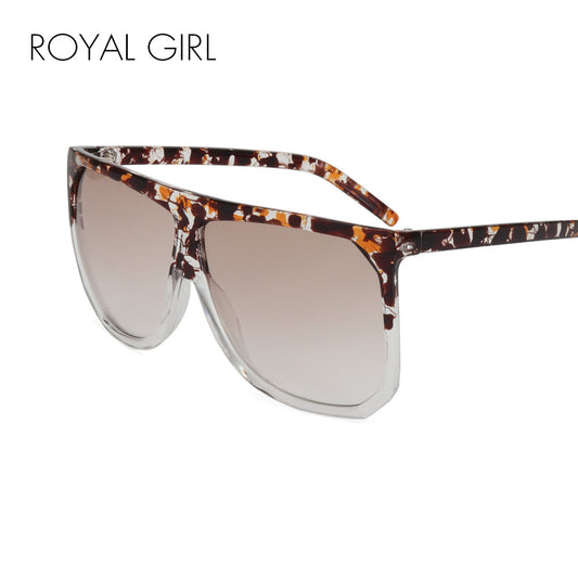 ROYAL GIRL Fashion Woman Sunglasses Men Brand Designer Mirror Oversized Sunglasses Male Sun Glasses ss759 - Shopy Max