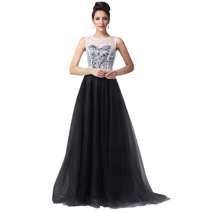 Grace Karin Fashion Women Winter ball Long Lace Evening Dresses - Shopy Max