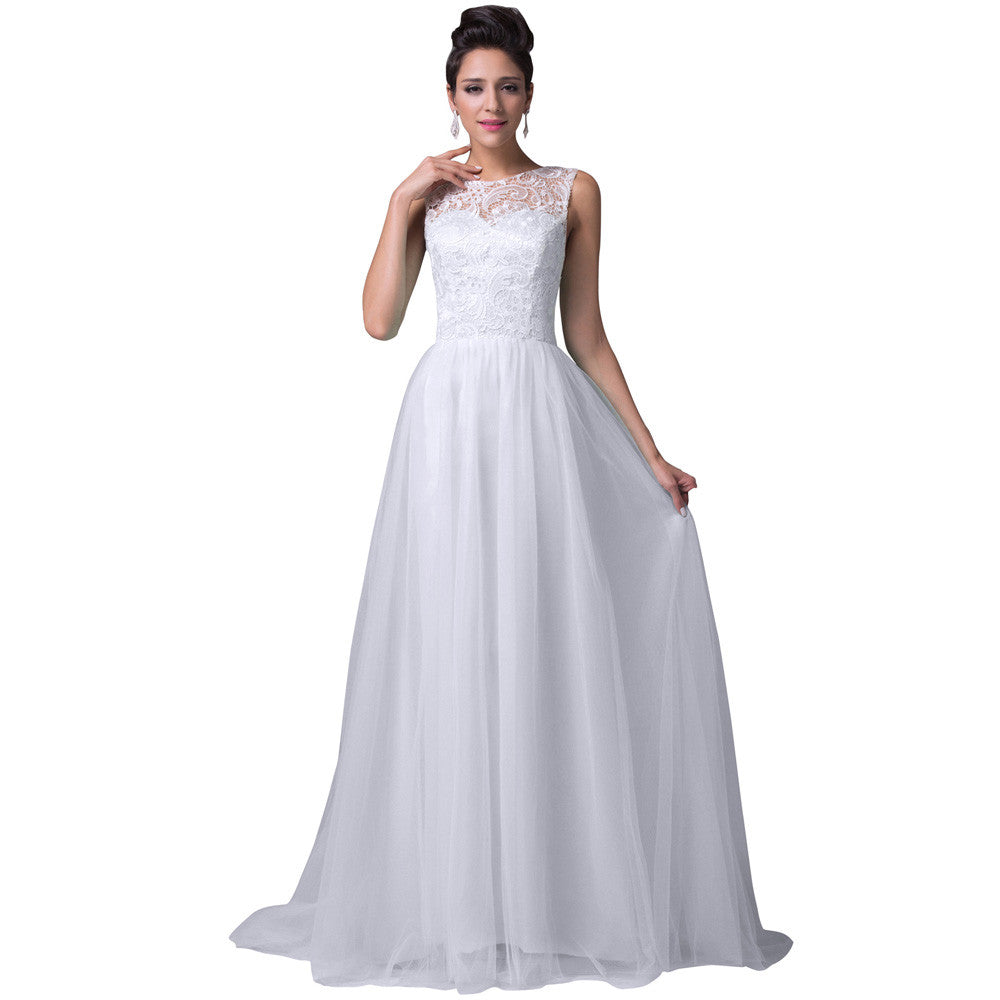 Grace Karin Fashion Women Winter ball Long Lace Evening Dresses - Shopy Max