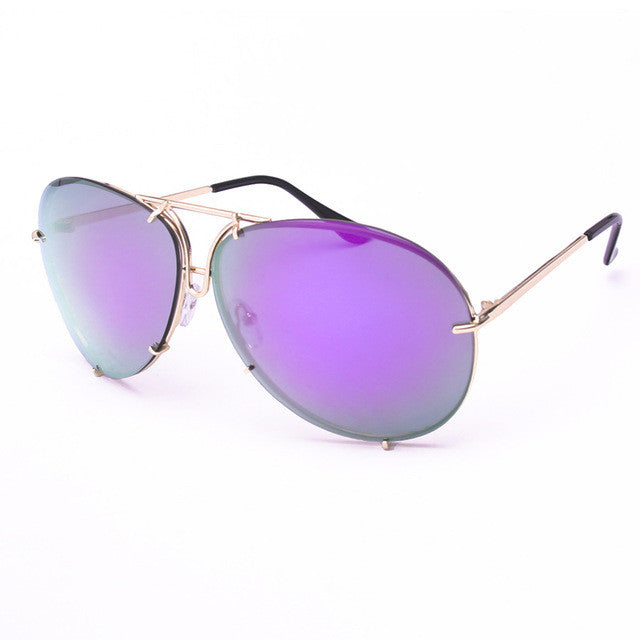 ROAYL GIRL High Quality Women Retro Sunglasses Classic Brand Designer Oval Sunglasses Coating Mirror Lens Shades ss154