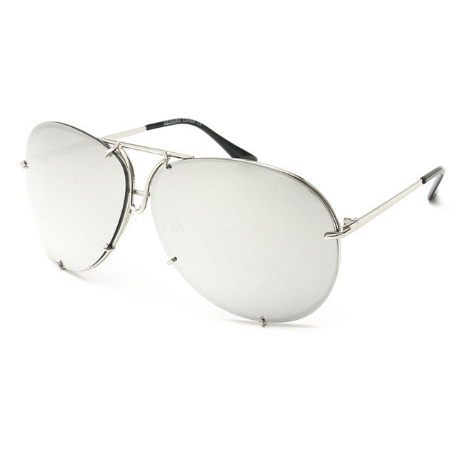 ROAYL GIRL High Quality Women Retro Sunglasses Classic Brand Designer Oval Sunglasses Coating Mirror Lens Shades ss154