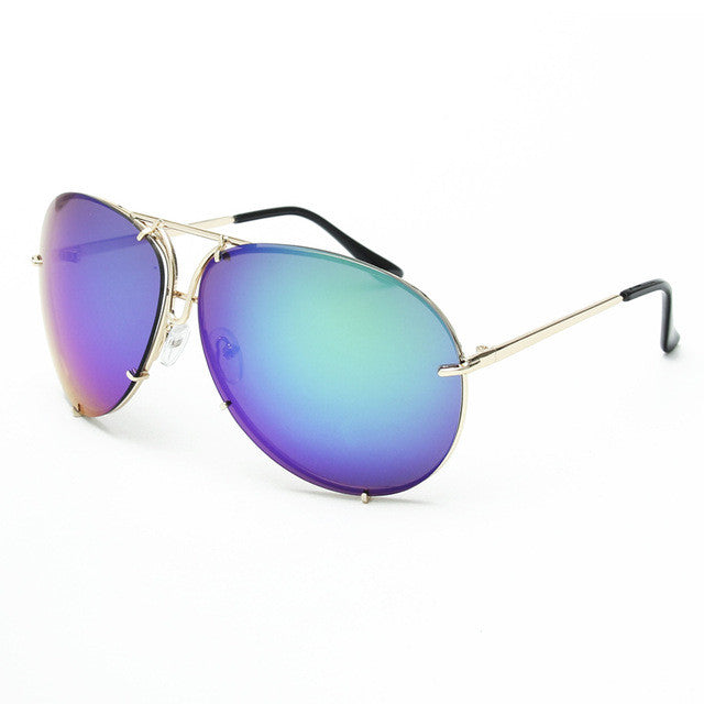 ROAYL GIRL High Quality Women Retro Sunglasses Classic Brand Designer Oval Sunglasses Coating Mirror Lens Shades ss154