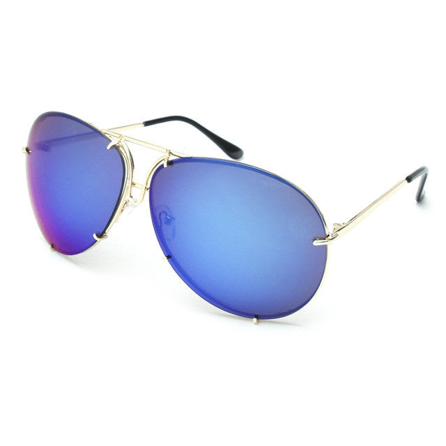 ROAYL GIRL High Quality Women Retro Sunglasses Classic Brand Designer Oval Sunglasses Coating Mirror Lens Shades ss154