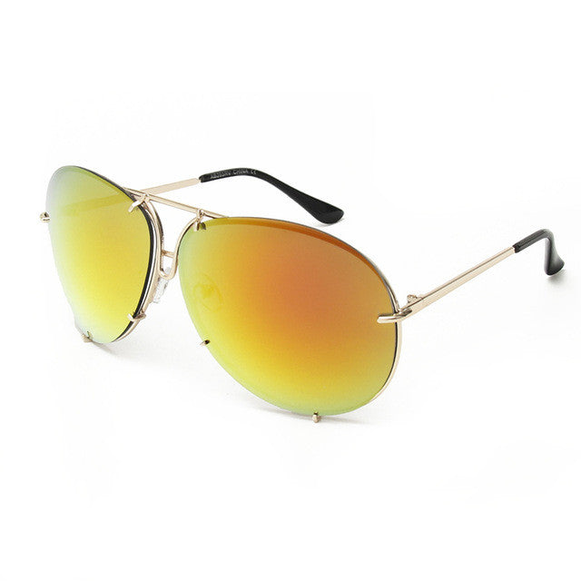 ROAYL GIRL High Quality Women Retro Sunglasses Classic Brand Designer Oval Sunglasses Coating Mirror Lens Shades ss154
