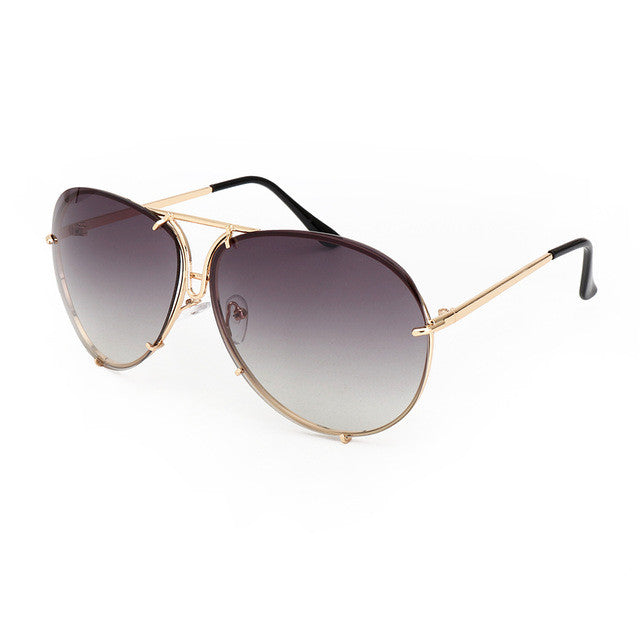 ROAYL GIRL High Quality Women Retro Sunglasses Classic Brand Designer Oval Sunglasses Coating Mirror Lens Shades ss154