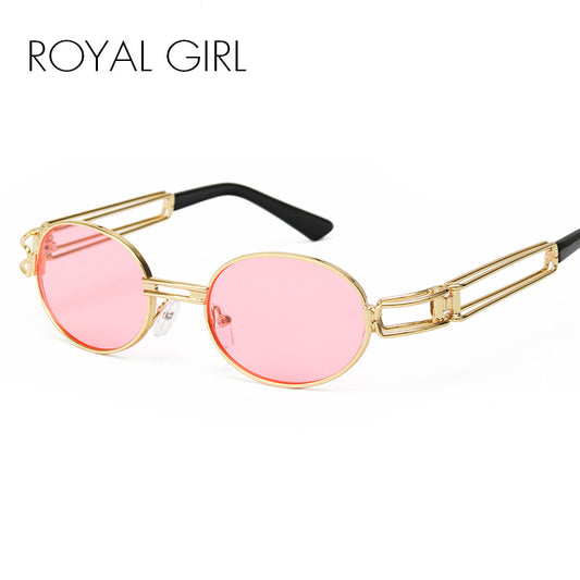 ROYAL GIRL 2017 clear lens gold metal frame glasses round women vintage eye glasses frames for men male ss158