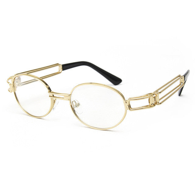ROYAL GIRL 2017 clear lens gold metal frame glasses round women vintage eye glasses frames for men male ss158