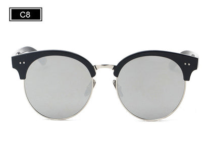 ROYAL GIRL Brand half rim Sunglasses CAT EYE Sun shades lenses Half frame goggles Women Tinted Glasses ss906