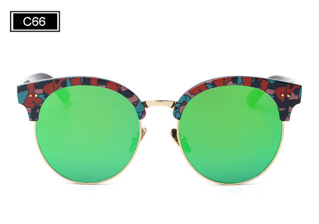 ROYAL GIRL Brand half rim Sunglasses CAT EYE Sun shades lenses Half frame goggles Women Tinted Glasses ss906