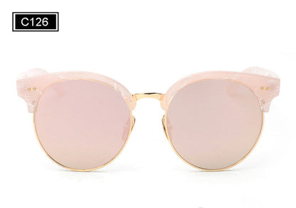ROYAL GIRL Brand half rim Sunglasses CAT EYE Sun shades lenses Half frame goggles Women Tinted Glasses ss906