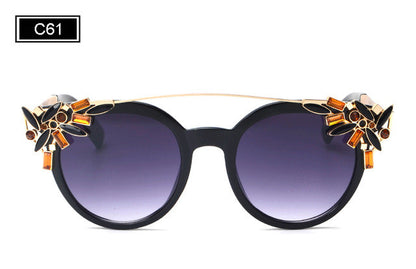 ROYAL GIRL High Quality Double Girder Cat Eye Sunglasses Women Brand Designer Vintage Sun Glasses With Diamond Oculos ss722