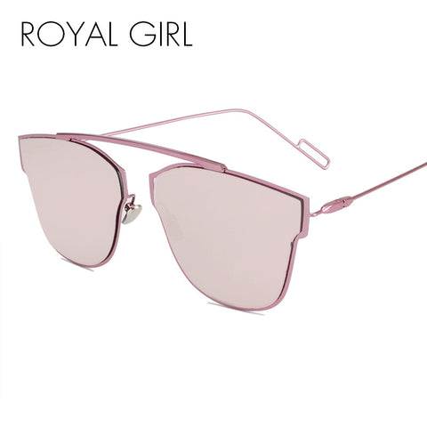 ROYAL GIRL High Quality Classic Metal Wire Frame Sunglasses Women Brand Designer Shades Plain Eyeglasses Sunnies Oculos ss367