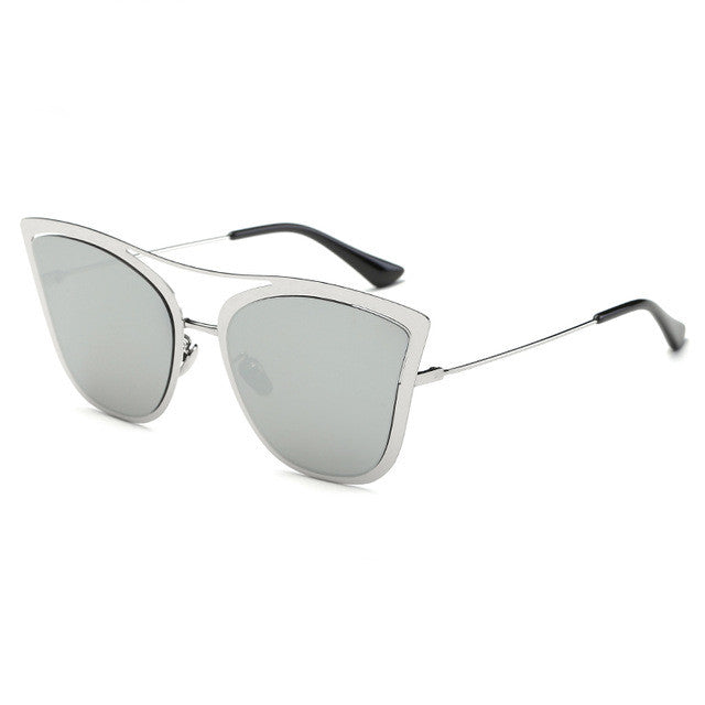 ROYAL GIRL Metal Frame Cat Eye Women Sunglasses Female Brand Designer Alloy Legs Glasses Famous oculos de sol feminino ss907 - Shopy Max