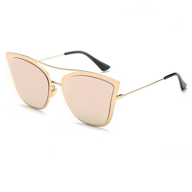 ROYAL GIRL Metal Frame Cat Eye Women Sunglasses Female Brand Designer Alloy Legs Glasses Famous oculos de sol feminino ss907 - Shopy Max