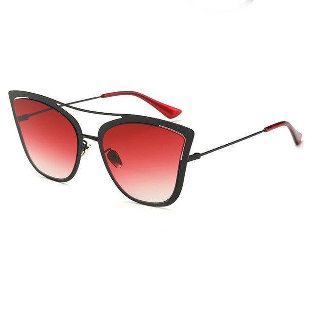 ROYAL GIRL Metal Frame Cat Eye Women Sunglasses Female Brand Designer Alloy Legs Glasses Famous oculos de sol feminino ss907 - Shopy Max