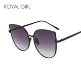 ROYAL GIRL New brand designer Women eyeglasses frames Vintage retro oversized metal Optical Frames clear lens glasses ss716