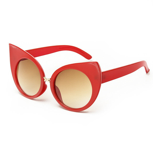 ROYAL GIRL New Fashion Exaggeration Cat Eye Sunglasses Women Vintage Brand Designer Metal Frame Glasses ss443