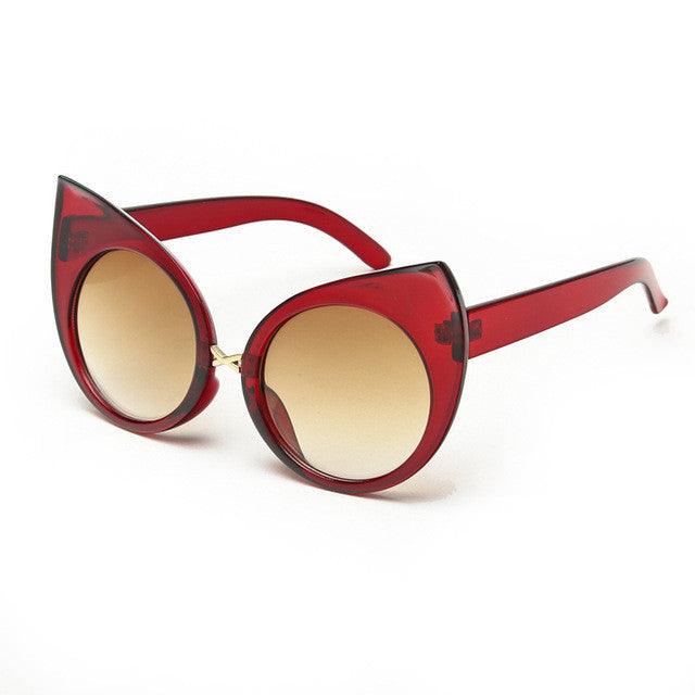 ROYAL GIRL New Fashion Exaggeration Cat Eye Sunglasses Women Vintage Brand Designer Metal Frame Glasses ss443