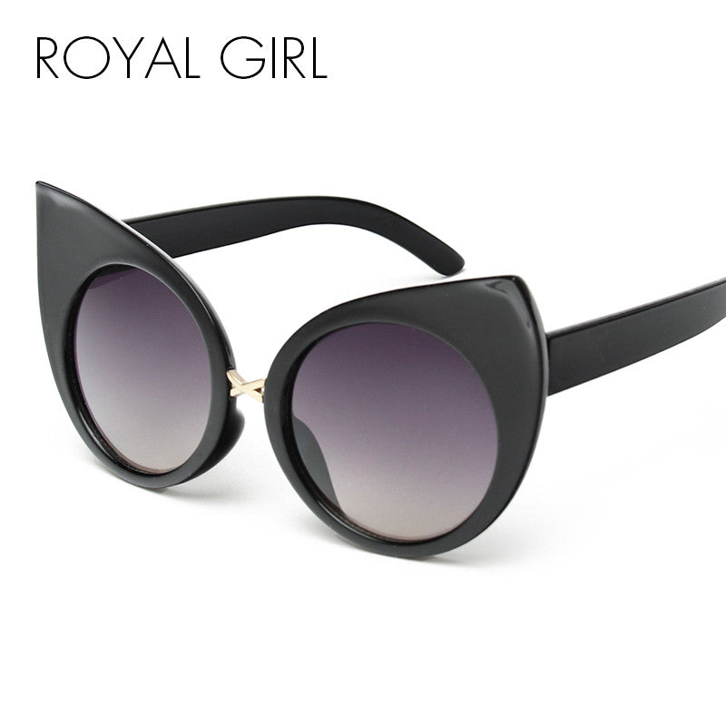 ROYAL GIRL New Fashion Exaggeration Cat Eye Sunglasses Women Vintage Brand Designer Metal Frame Glasses ss443